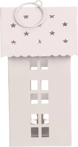Lampáš domček s LED osvetlením biely LUC324-M