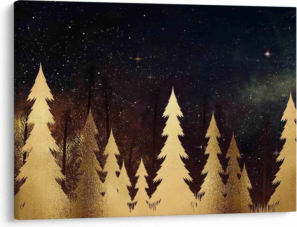 Obraz - Zlatá noc (70x50 cm)