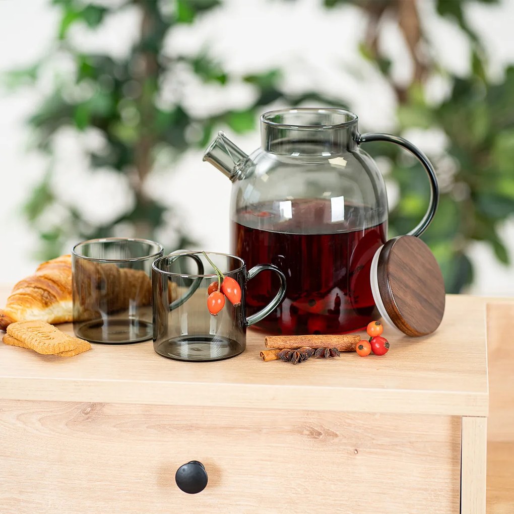 4Home Súprava sklenených hrnčekov Haze 250 ml, 2 ks