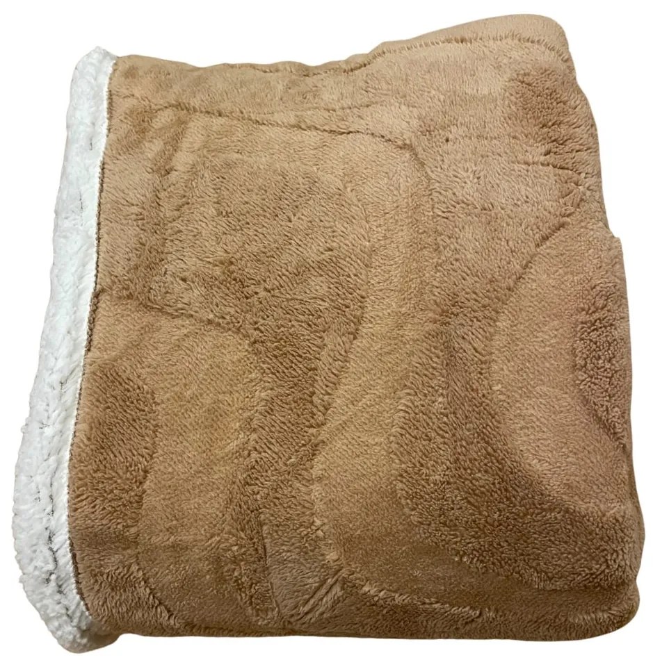 Deka luxury baranková z mikroplyšu béžová 200x230cm