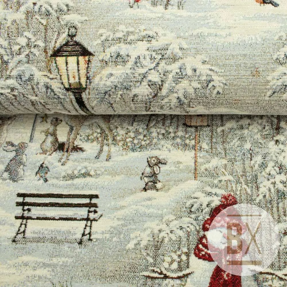 Metráž Gobelín CHENILLE - Vianoce Zimná príroda