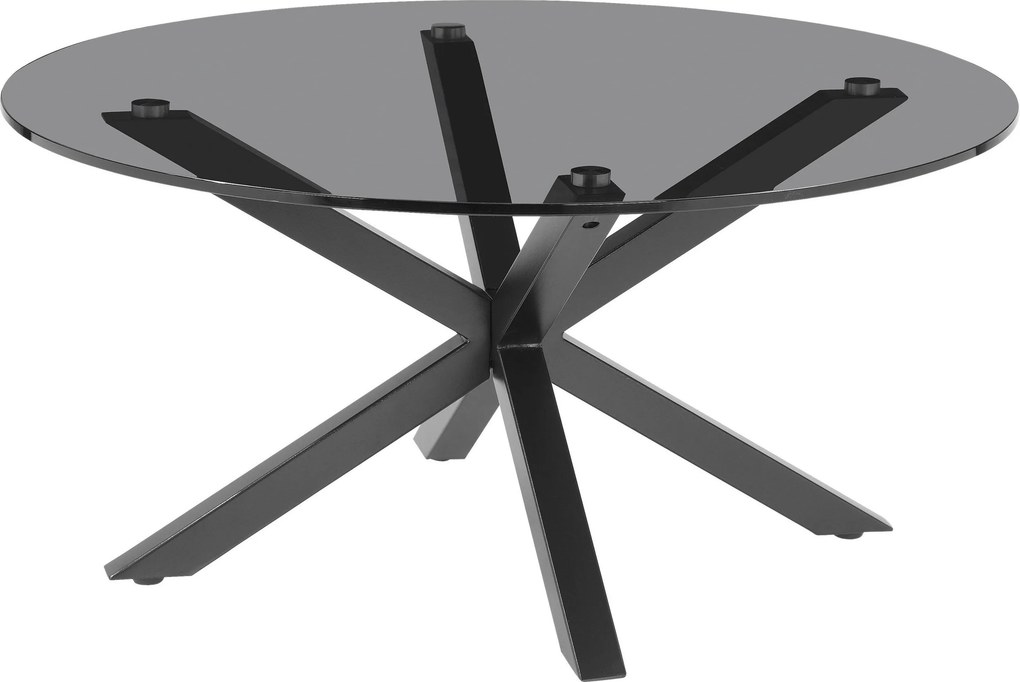 XXXLutz KONFERENČNÝ STOLÍK, sivá, čierna, kov, sklo, 82/82/40 cm Xora - Stolíky do obývačky - 002465005102