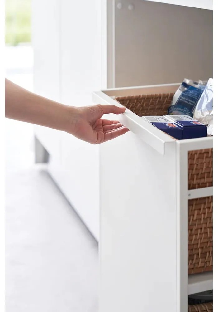 Biely kovový pojazdný regál 42x60 cm Tower – YAMAZAKI