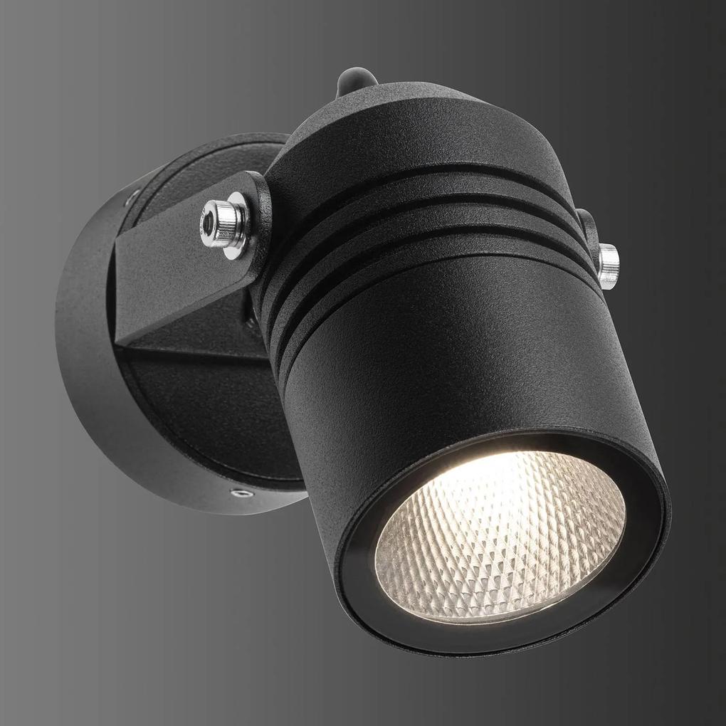 Vonkajšie nástenné LED svetlo 5019, čierne, IP65