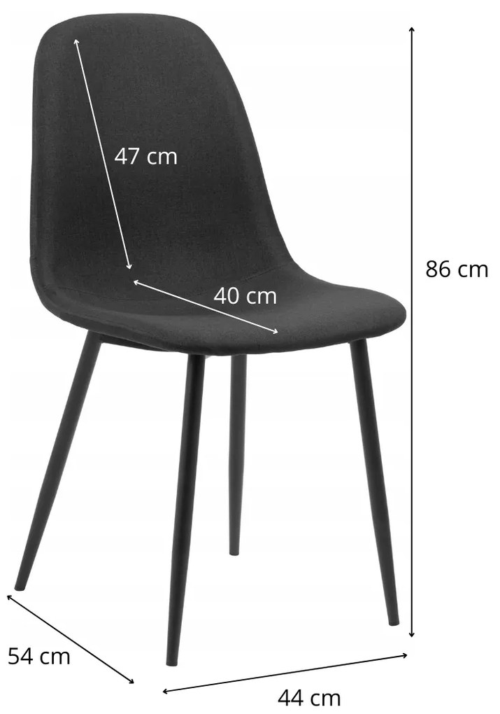 Jedálenská stolička Celia čierna