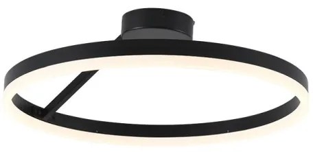 LED Stmievateľný prisadený luster LED/40W/230V 3000-6500K čierna + diaľkové ovládanie