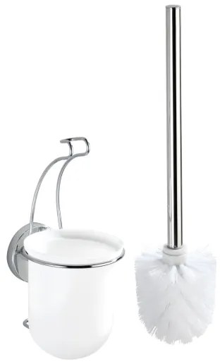 WENKO 20898100-WC kefa VACUUM-LOC MILAZZO 10x34 cm nerez/lesklý chróm/biela