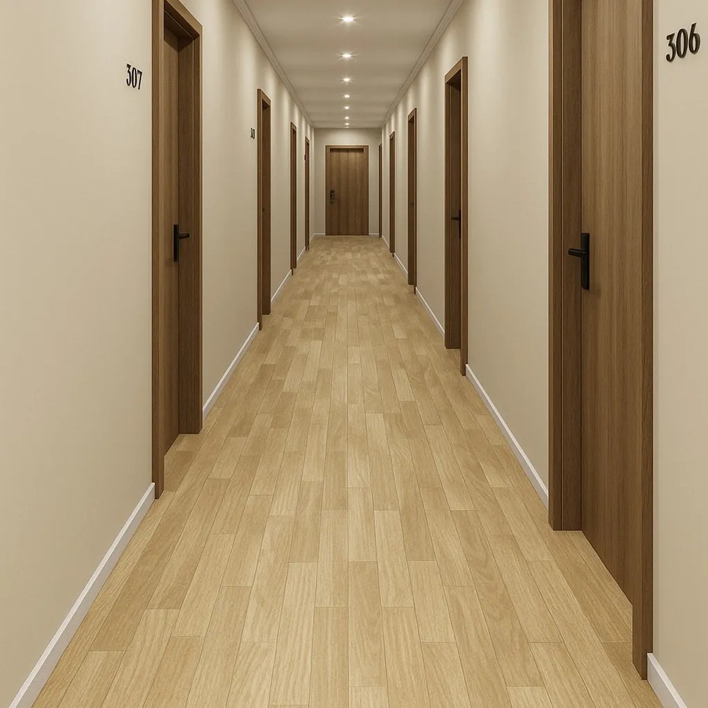 PVC podlaha - lino Flexar Nerok 0669 Chene Light, na mieru, šíře 2m,4m, hnedá, bez podkladu, chodba / predsieň, Gerflor