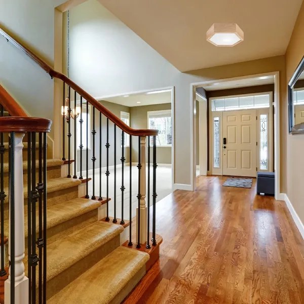 Stropné svietidlo OAK HEX 1xE27/60W/230V pr. 32 cm dub