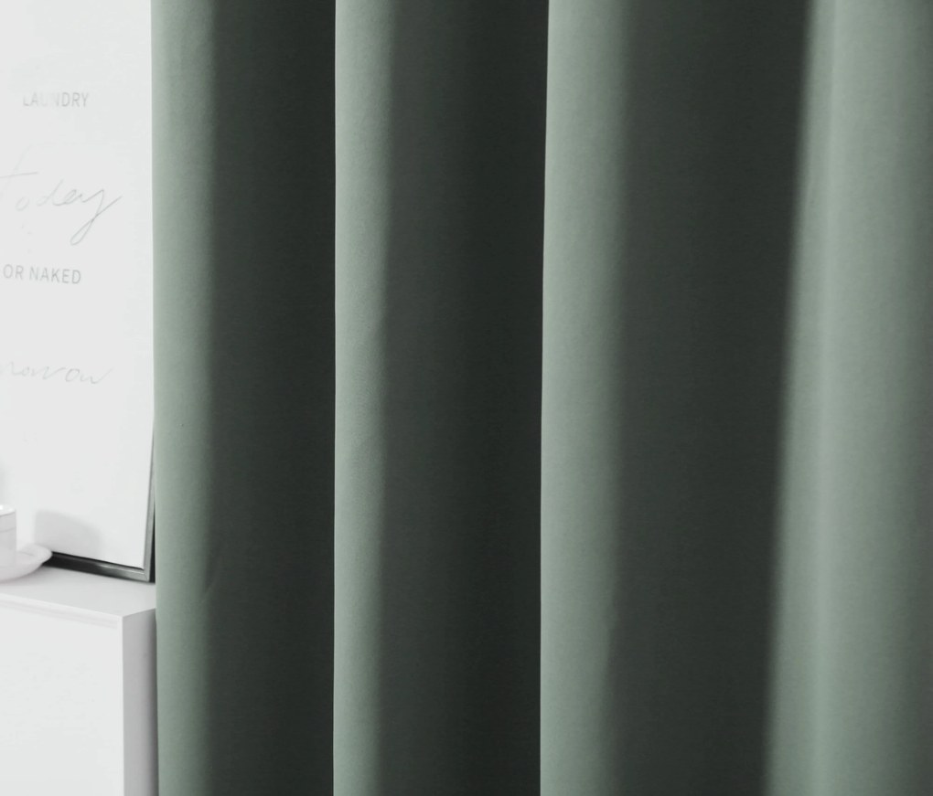 Záves OXFORD 140x270 cm, sivá zelená Zavesenie: Riasiaca páska