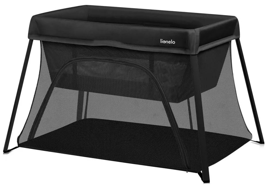 Lionelo - Cestovná postieľka 3v1 ALICE čierna