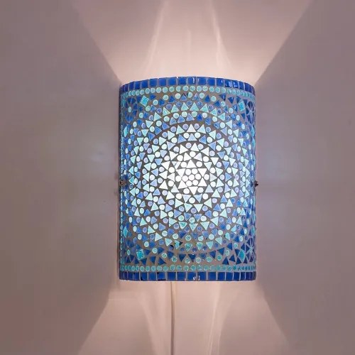 Mosaic lampa nástenná s káblom orient Cylinder SKY 17*26