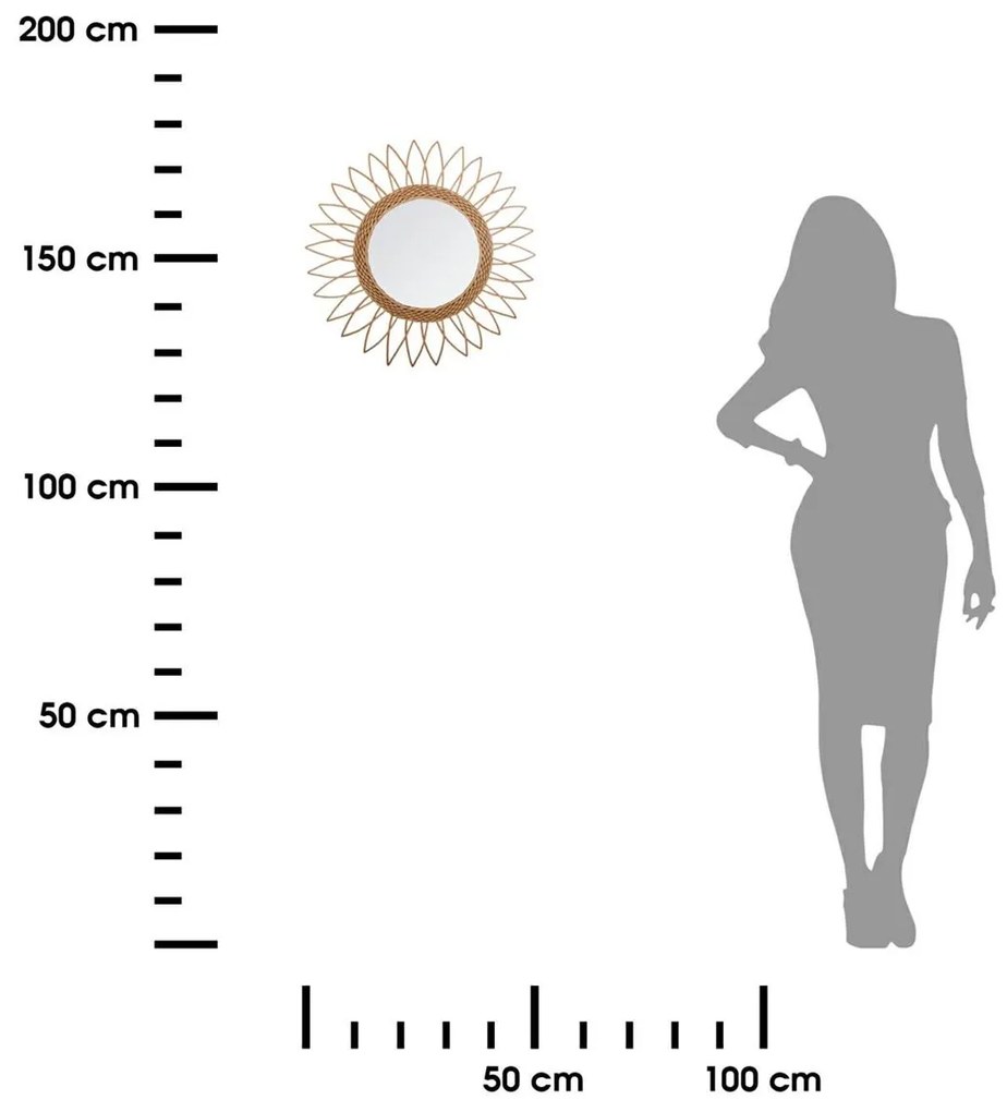 Zrkadlo Sharp Sun, hnedé