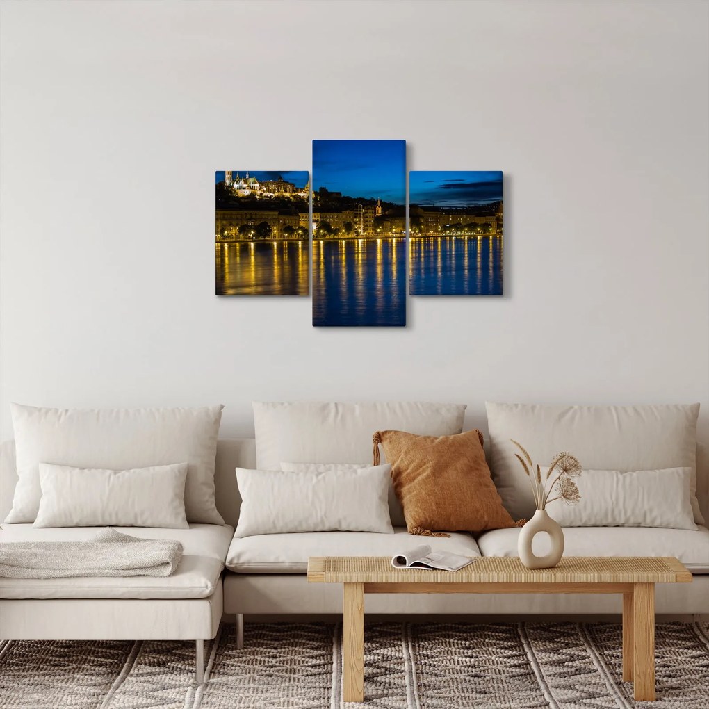 Obraz nočného mesta (90x60 cm)