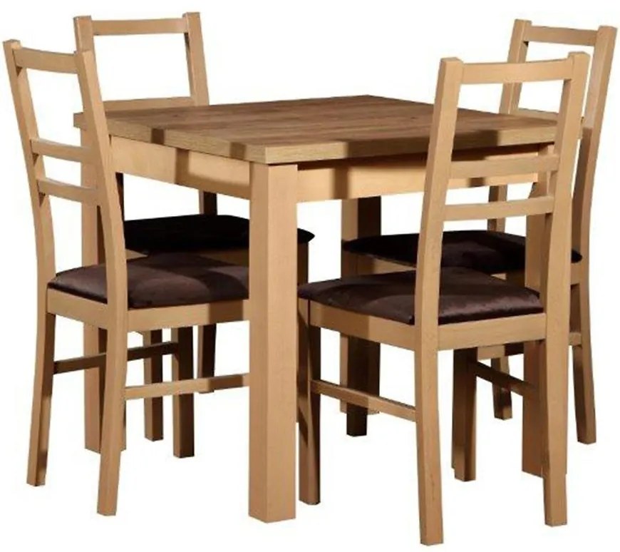 Jedálenská zostava Eos 1+4 ST44+W130 dub wotan