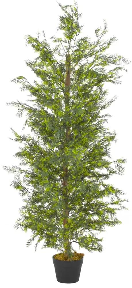 vidaXL Umelá rastlina strom cyprus s kvetináčom zelená 150 cm