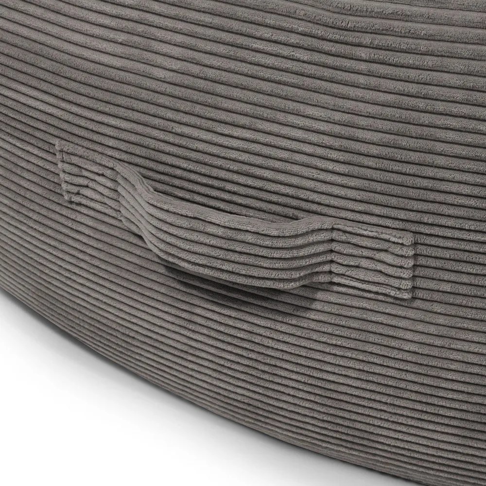 Fialový menčestrový sedací vak Roll 190 – SLOWDOWN