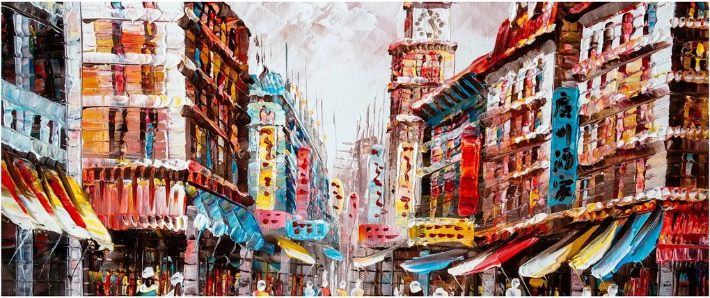 Obrázok - Hong Kong, olejomaľba (120x50 cm)