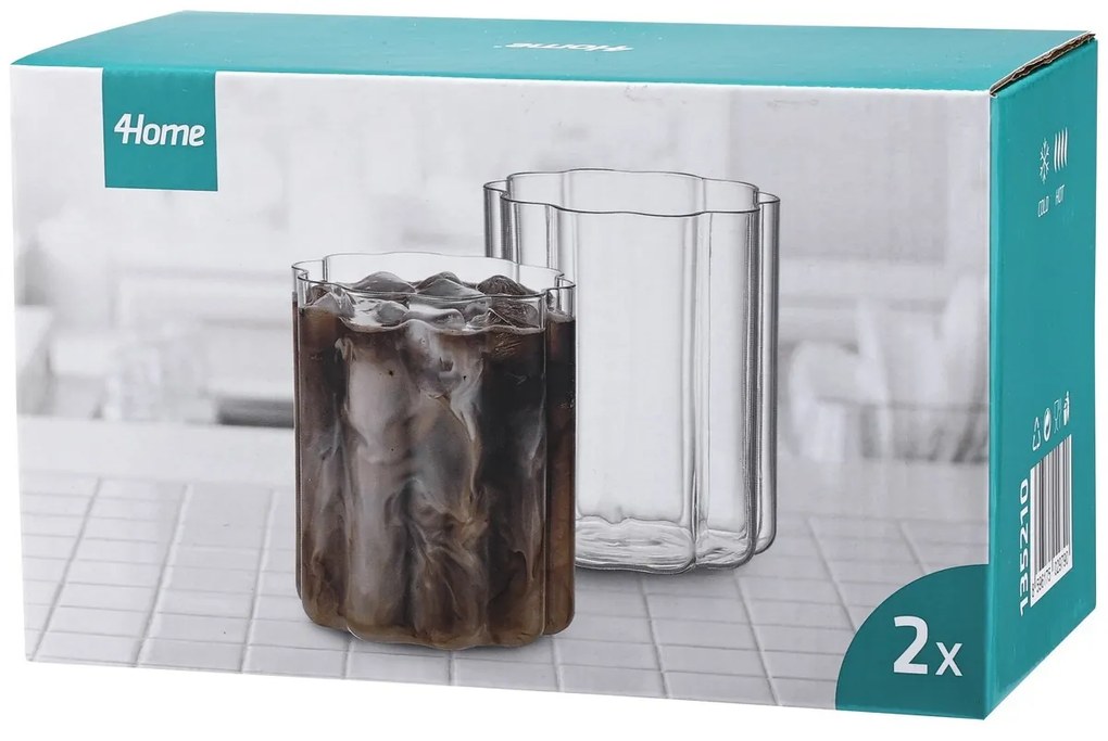 4Home Súprava pohárov Florette 400 ml, 2 ks