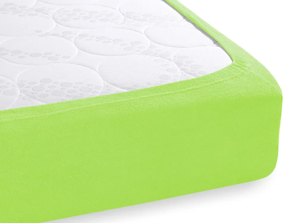 Froté napínacie prestieradlo FR-019 Žiarivo zelené 90 x 200 - výška 20 cm
