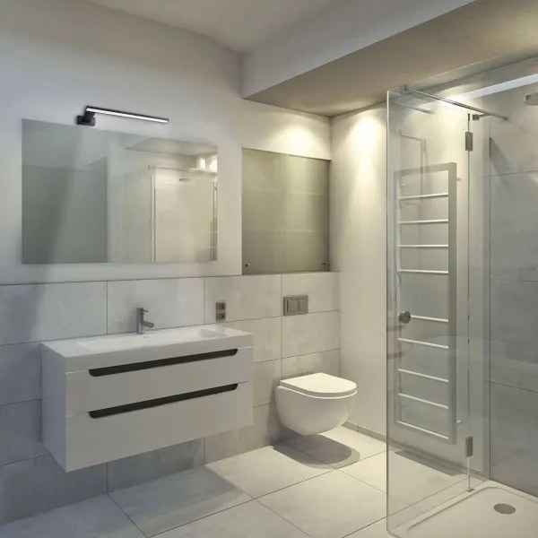 LED Kúpeľňové nástenné svietidlo SHINE LED/11W/230V 45 cm IP44 čierne