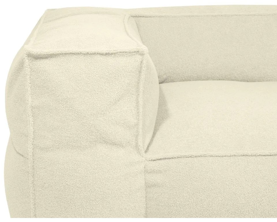 Krémový sedací vak z textílie buklé Mass Corner 125 Left – SLOWDOWN