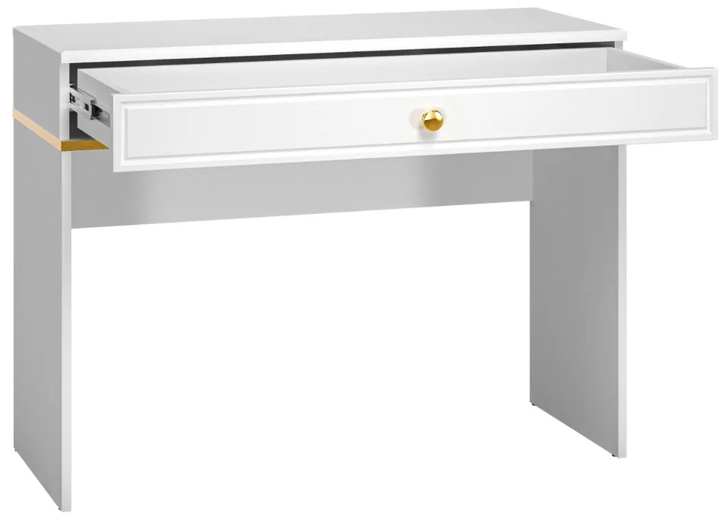 TOALETNÝ STOLÍK BELLINI BIELY VYSOKÝ LESK