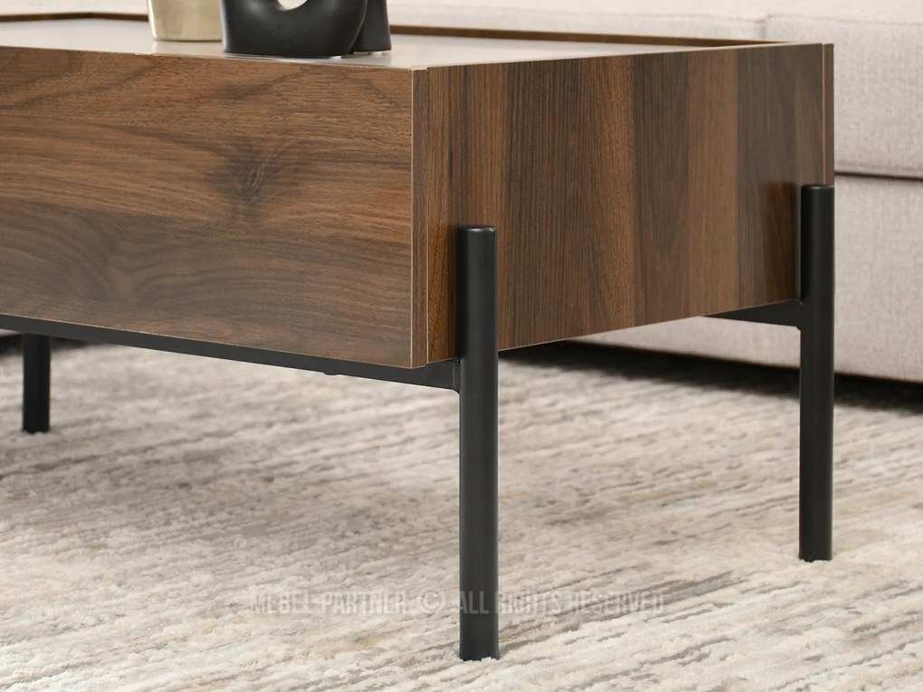 Konferenčný stolík Bertina M (béžová + čierna). Akcia -21%. Vlastná spoľahlivá doprava až k Vám domov. 1111576