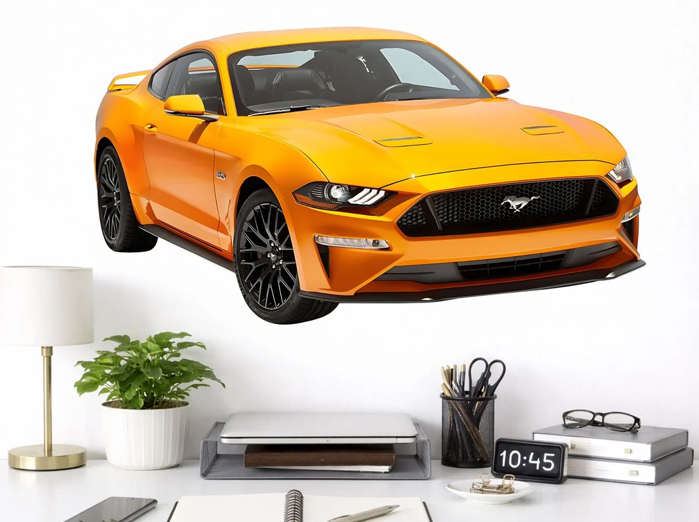 Ford Mustang textilní prelepiteľná nálepka na stenu 46 x 25 cm