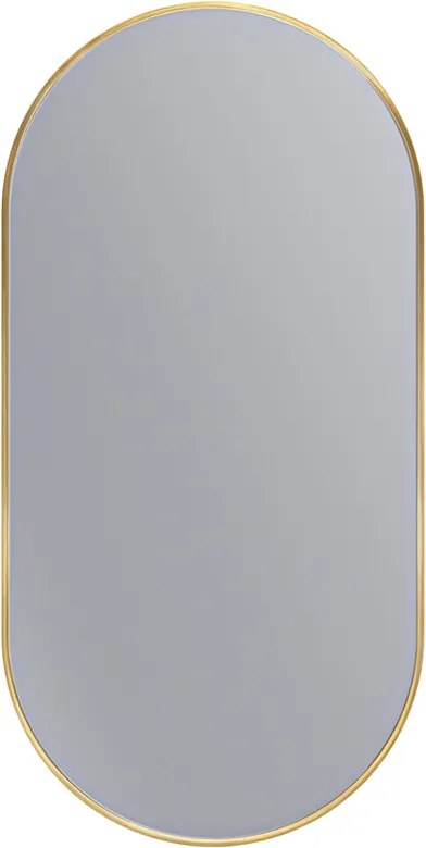 Erga Oval, oválne zrkadlo 50x100cm, zlatý rám, ERG-V01-OVAL-5010-GD