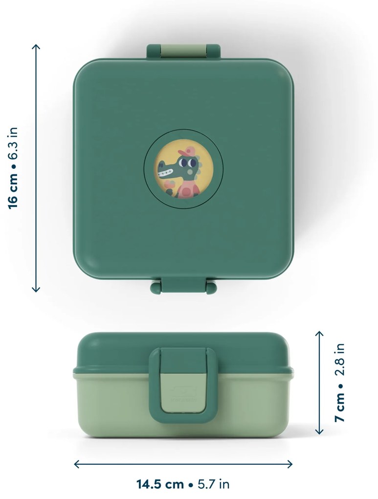monbento Desiatový box Monbento Snacky Green Forest 850 ml