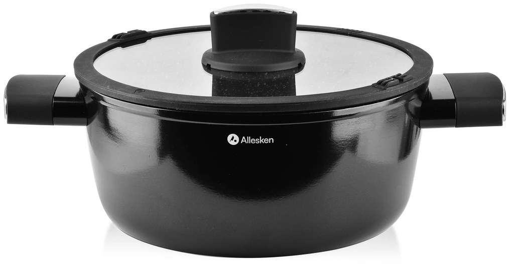 Hliníkový hrniec VALERIAN ALLESKEN ILAG Ultimate NON STICK 4,1 l čierny