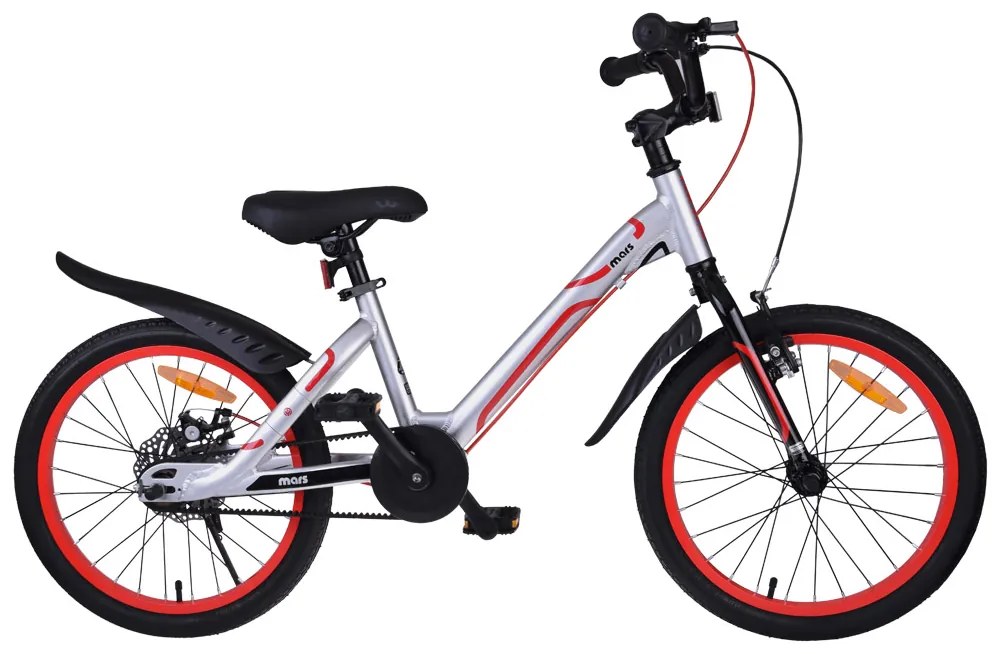 Detský bicykel 18" Mars RoyalBaby RB18-26 - strieborný