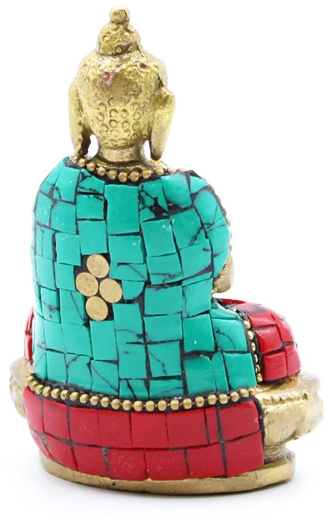 Mosadzná figúrka buddhu - požehnanie (malá)