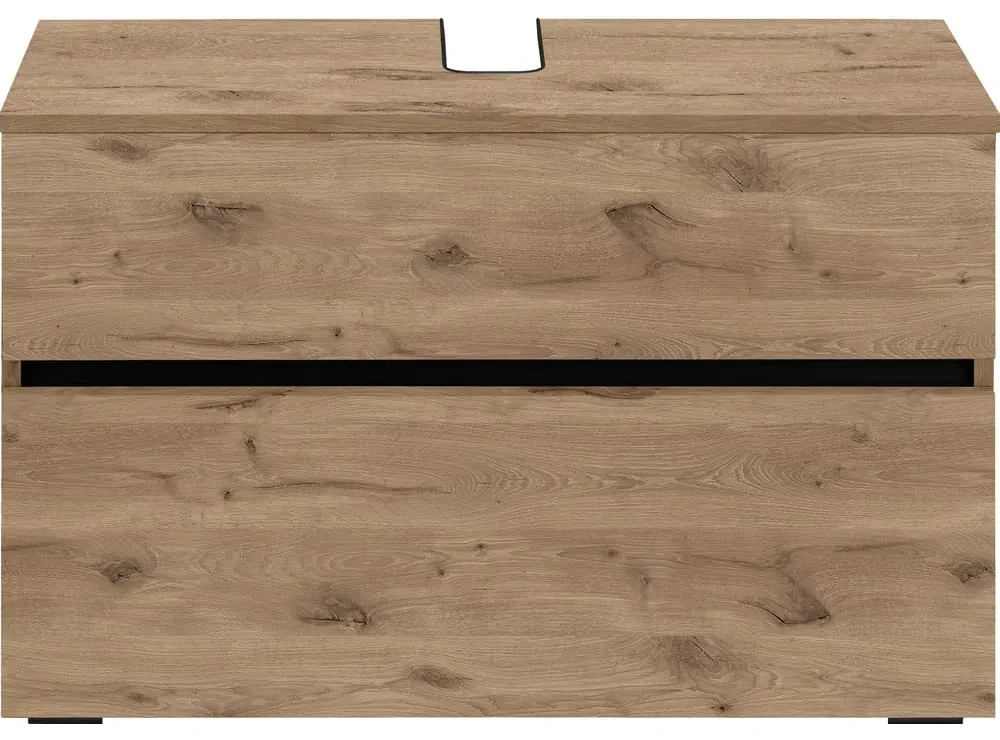Skrinka pod umývadlo v dekore duba v prírodnej farbe 80x55 cm Wisla – Støraa