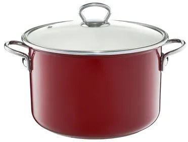 Smaltovaný hrniec s pokrievkou OPTIMUM 2,6 l bordový
