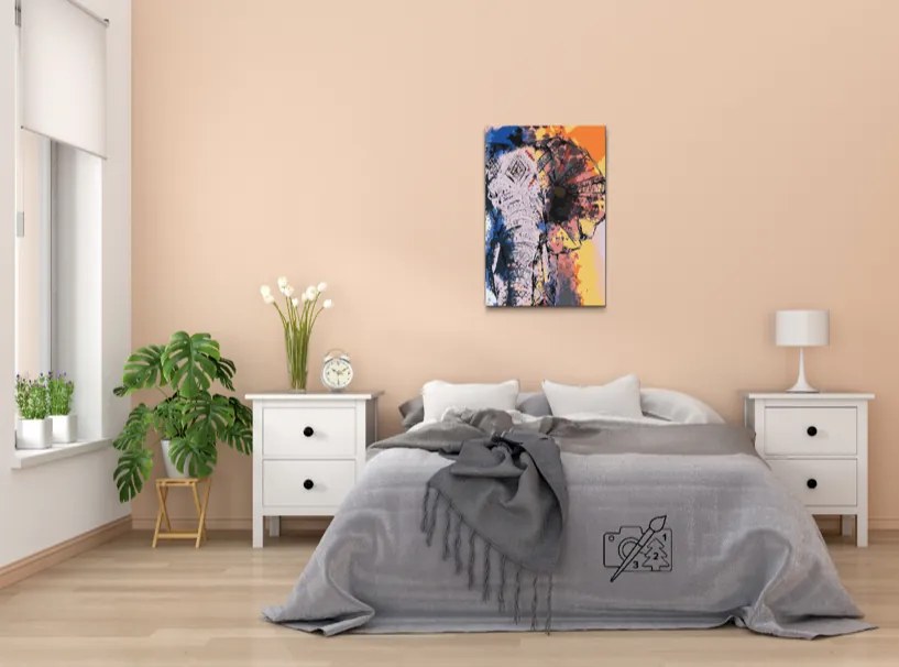 Gario Maľovanie podľa čísel Slon africký Rozmery: 80 x 120 cm, Rámovanie: S vnútorným rámom