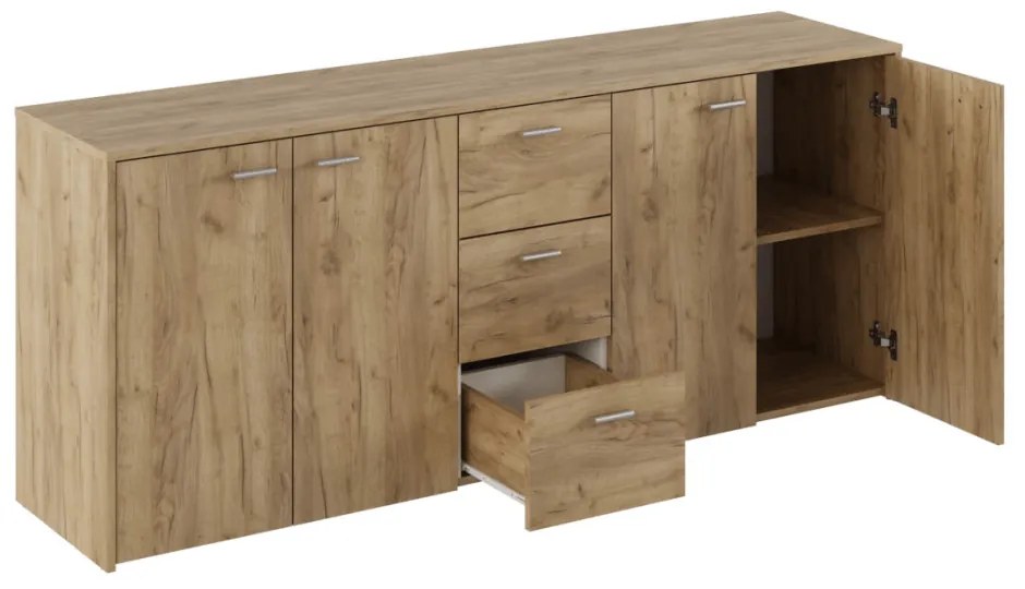 Skriňa HUGOS 180, remeselne spracovaný dub