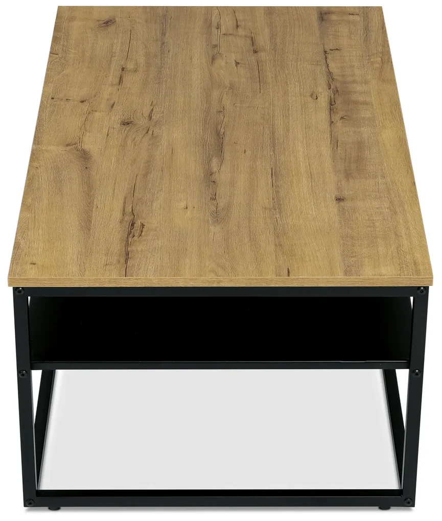 Autronic - Stůl konferenční, MDF deska s dekorem divoký dub, černý kov. - CT-644 OAK