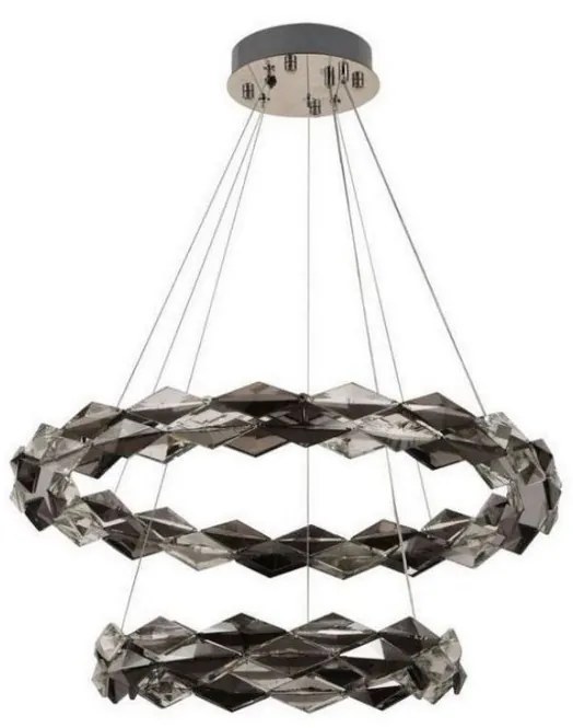 LED Stmievateľný luster na lanku LED/65W/230V 3000-6500K chróm + diaľkové ovládanie