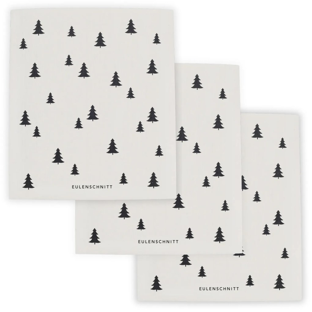 Eulenschnitt Prírodná hubová utierka Fir Trees – set 3 ks