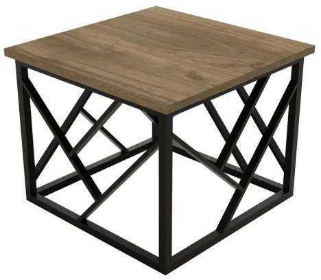 Konferenčný stolík WODA 42x53 cm hnedá/čierna