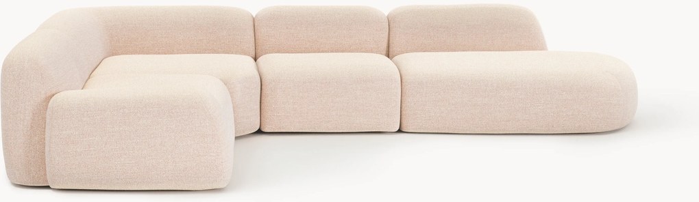 XL modulárna buklé rohová pohovka Wolke