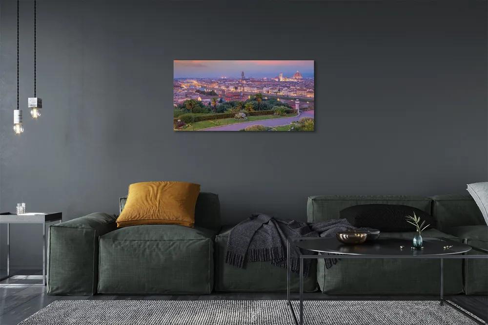 Obraz na plátne rieka Taliansko Panorama 140x70 cm