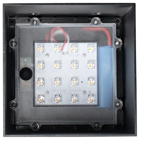 Vonkajšia nástenná lampa čierna so stmievacím svetlom a senzorom na solárny pohon - Charlotte