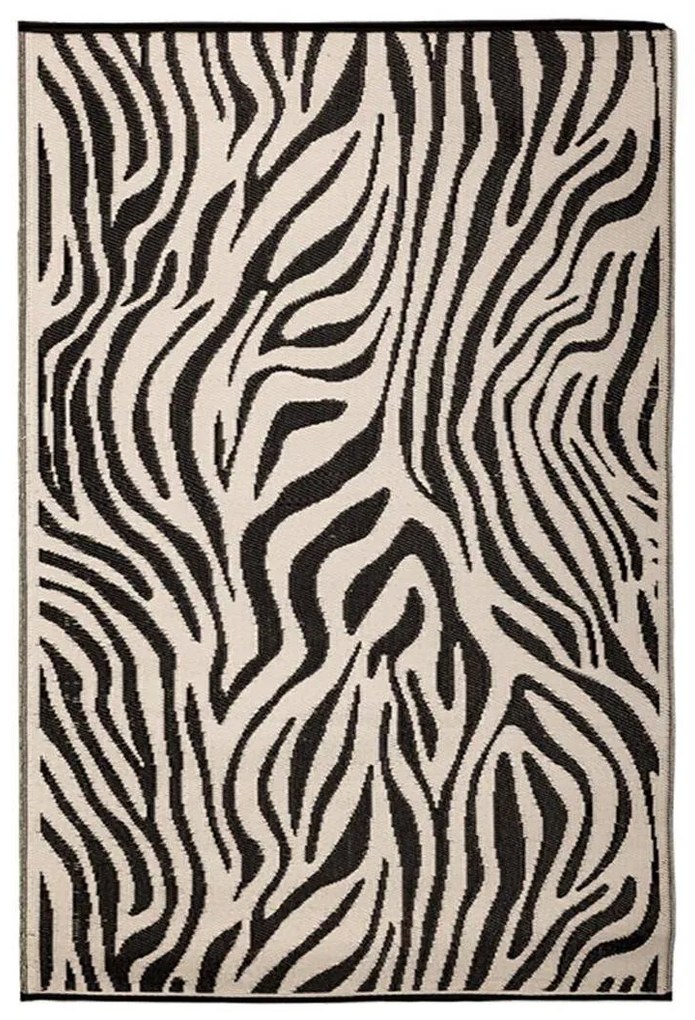 Esschert Design Koberec Zebra, 150x242,5 cm, biela/čierna