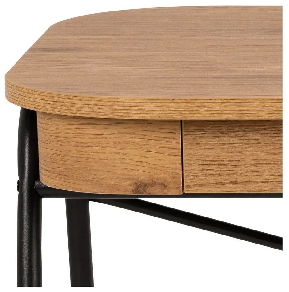 Písací stôl Blueton 120 cm dub divoký/čierny