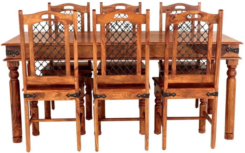 furniture-nabytek.cz - Kuchynská súprava stôl a stoličky pre 6 osôb z masívneho palisandrového dreva