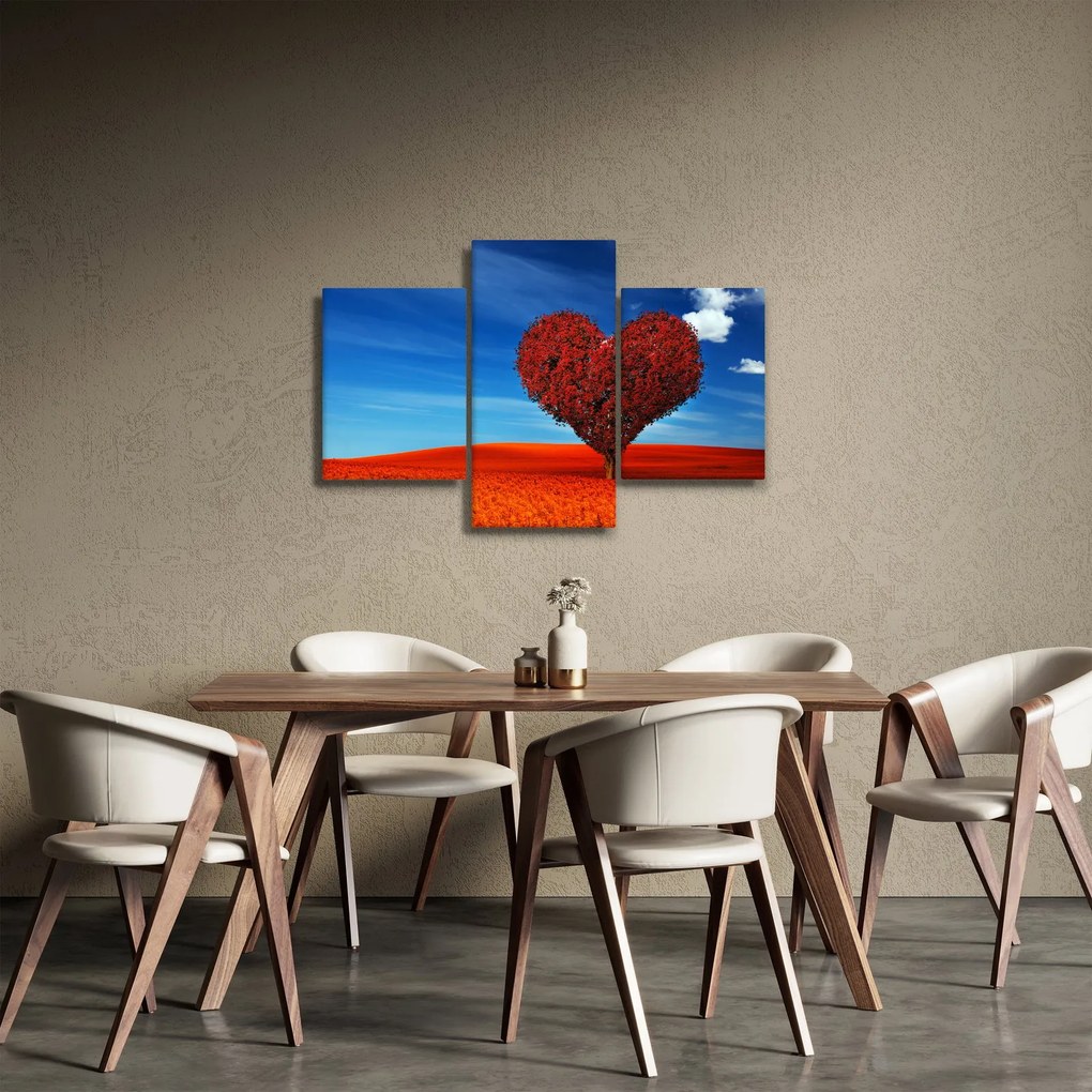 Obraz - Srdce zo stromu (90x60 cm)