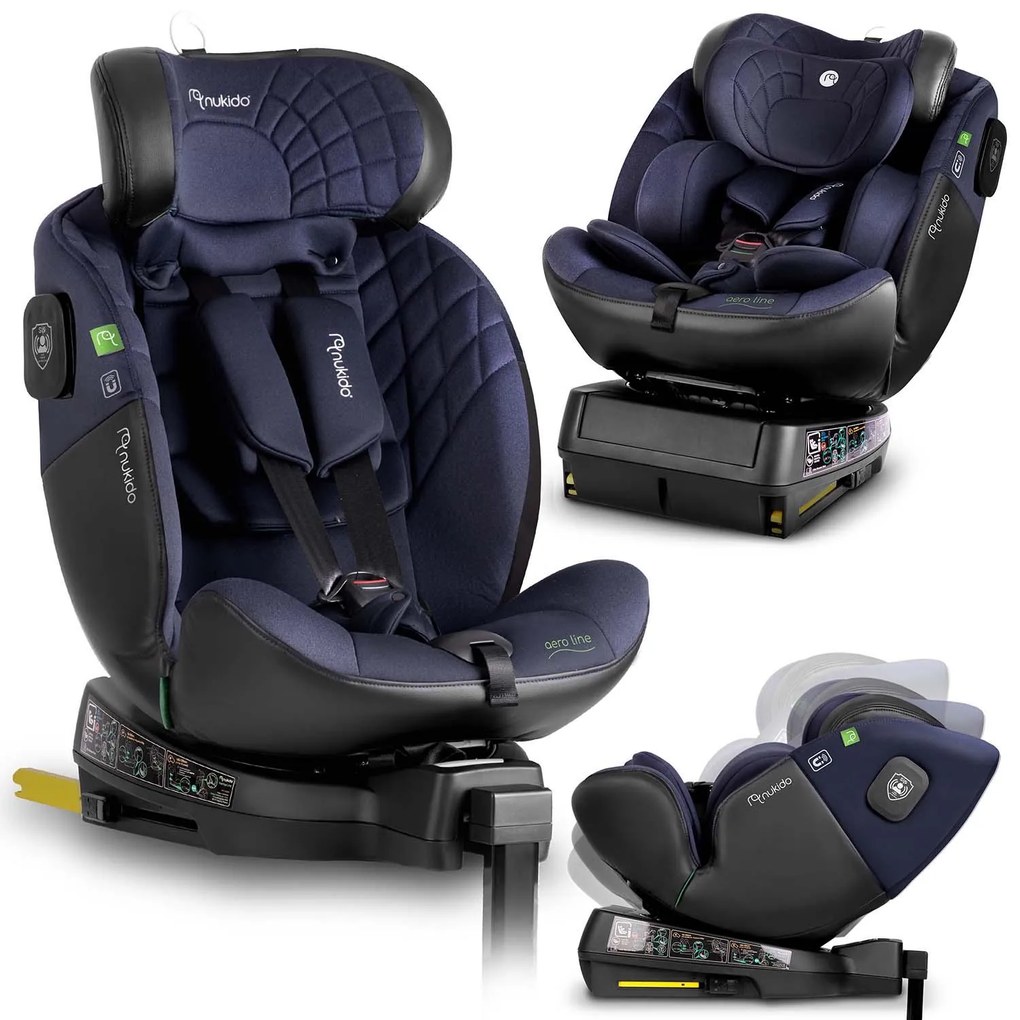 Autosedačka ISOFIX, 0-36kg, tmavomodrá | Nukido Prestige